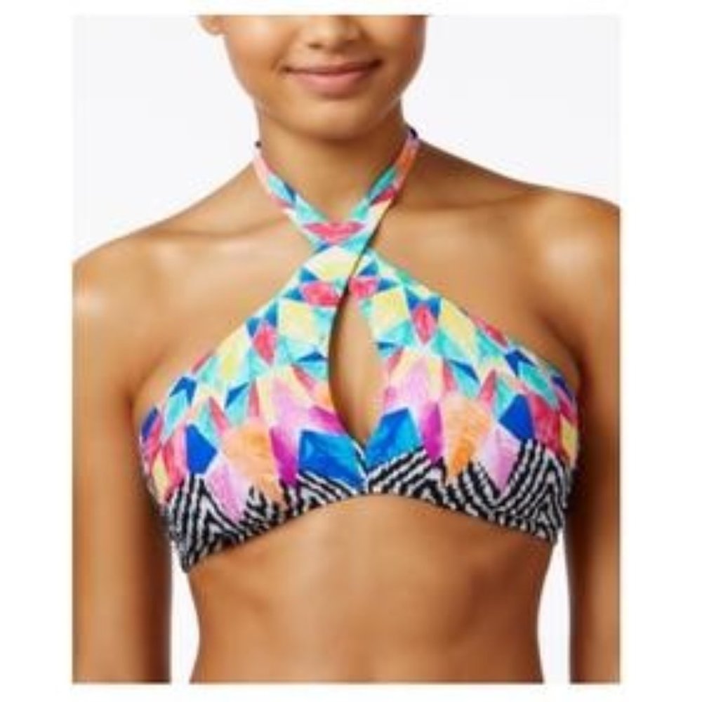 BAR III WOMENS HALTER BIKINI TOP, SIZE XL, NWT